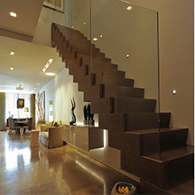 Safety DIY U Channel Stringle Straight Staircase for Interior/Exterior Professional Exporter