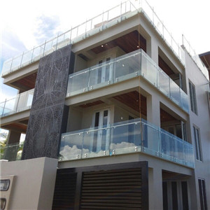 High safty outdoor stainless steel standoff glass railing