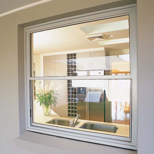 Aluminum alloy tempered glass window with grilles