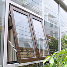 Double glazing glass aluminum alloy awning window